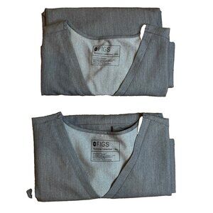 Figs Technical Collection Gray Set of Tops Scrubs Nurse XXL Medical Hospital